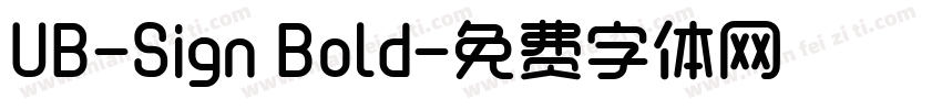 UB-Sign Bold字体转换